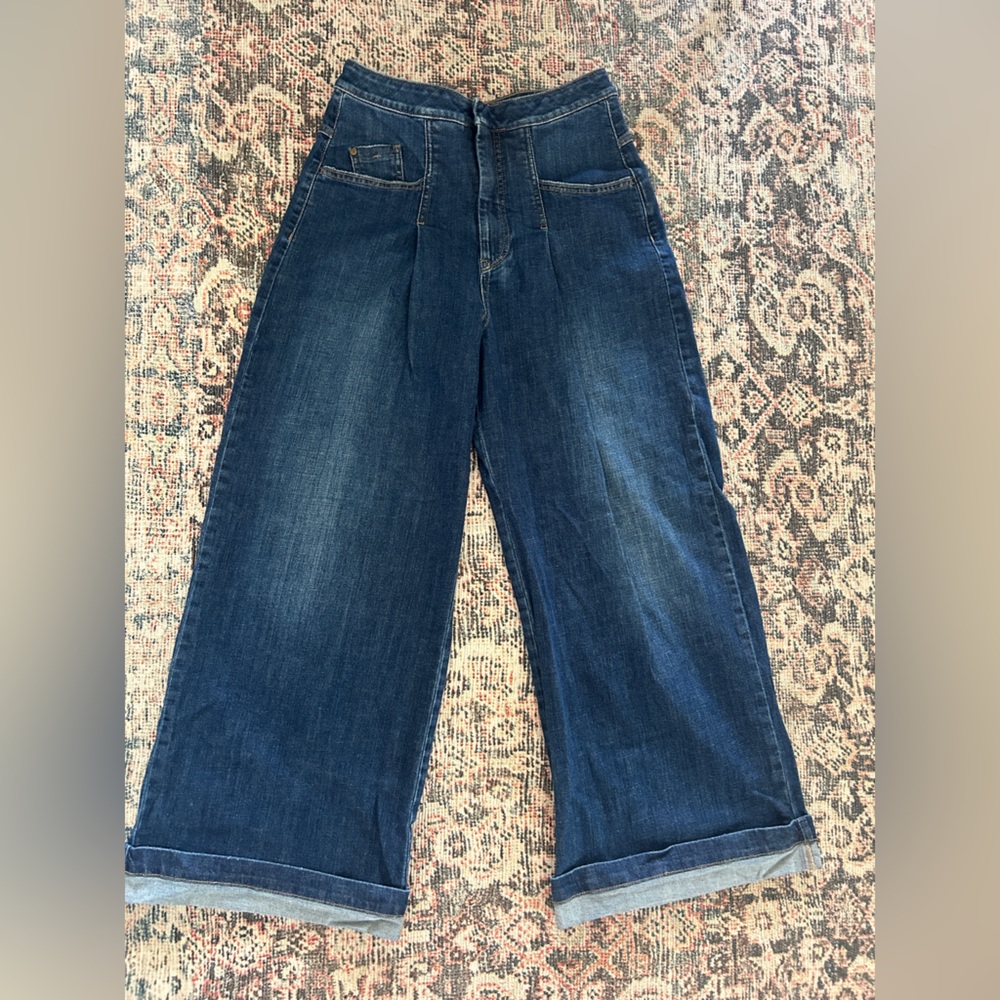 Anthropologie Blue Straight Leg Jeans